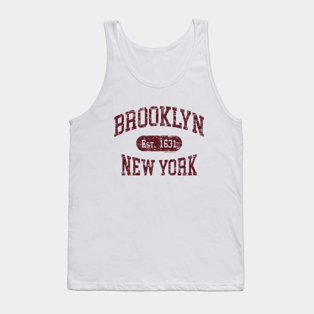 Brooklyn NY Vintage Distressed Retro Print Tank Top by FireflyCreative